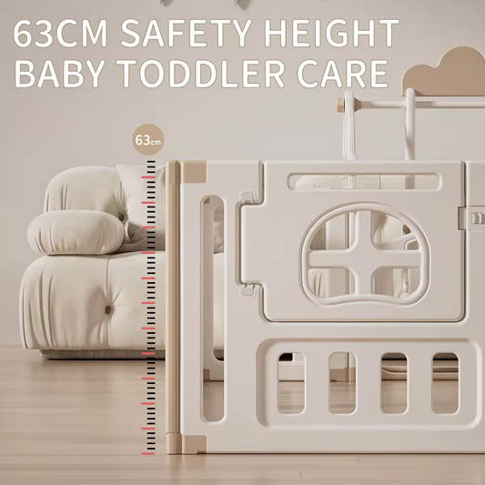FEELKIDS - Ogradica Meda 150x180x63 cm (Nesklopiva)