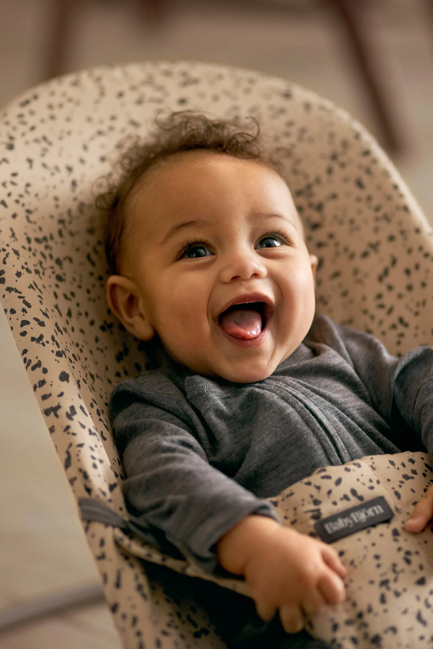 BABY BJORN - Bliss / Woven Print - Bež / Tamno Siva - 006038