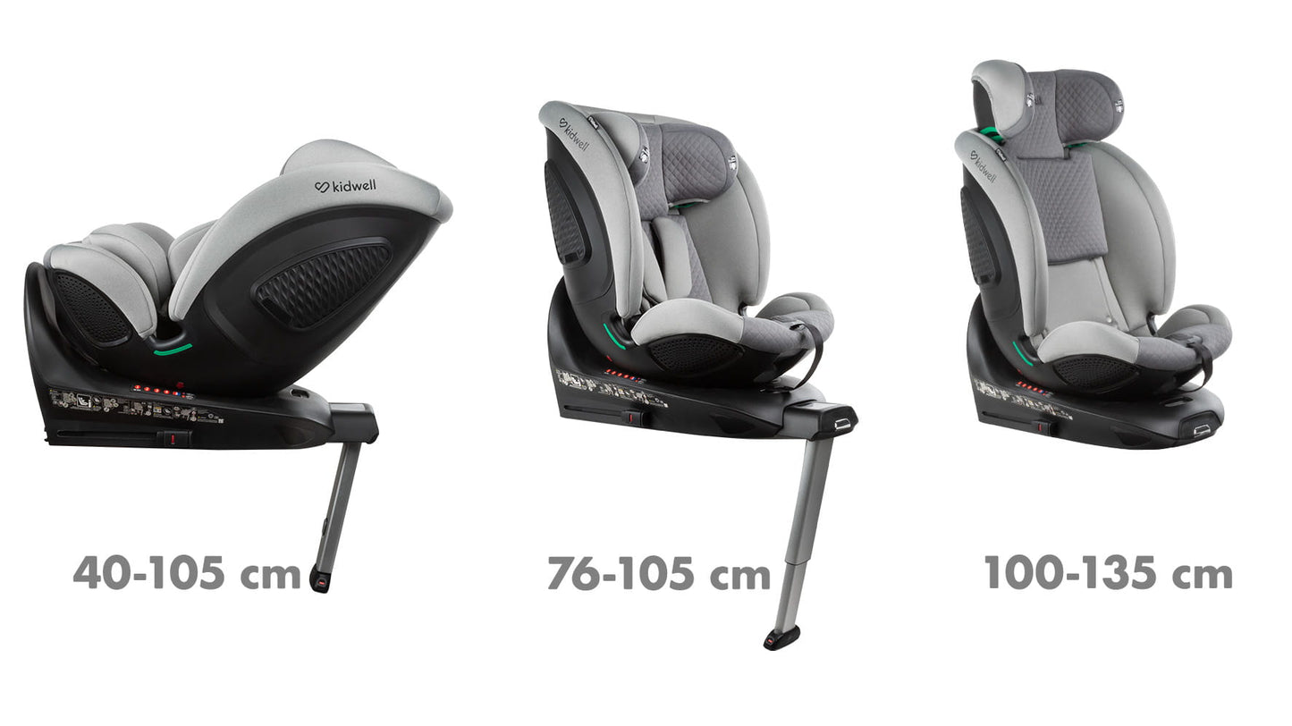 Kidwell GoCar i-Size auto sedište Sivo