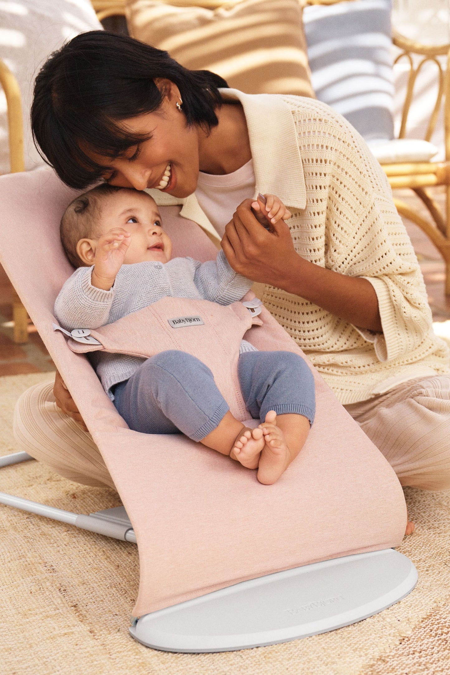 BABY BJORN - Bliss / Woven Melange - Svetlo roze - 006028