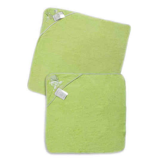 TRI DRUGARA - Peškir sa kapuljačom 100x100cm | Zelena