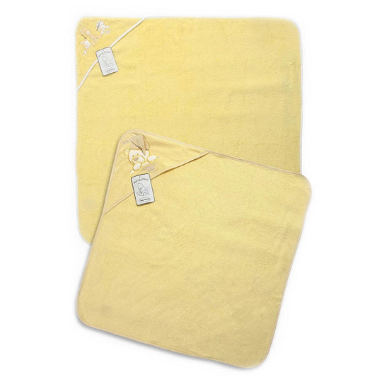 TRI DRUGARA - Peškir sa kapuljačom 100x100cm | Žuta
