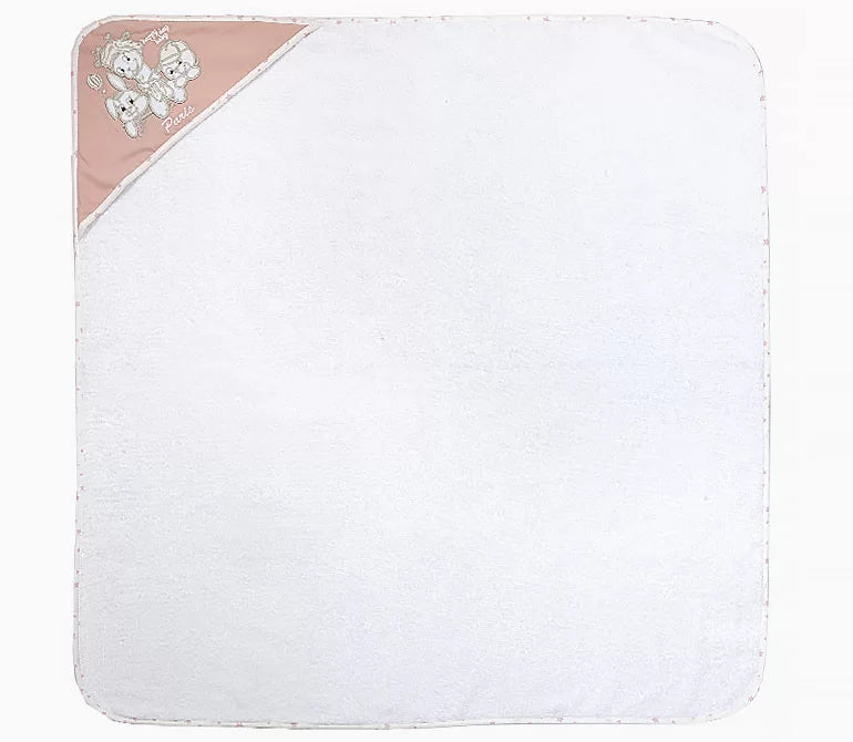 TRI DRUGARA - U Parizu | Peškir sa kapuljačom 100x100cm - Roze