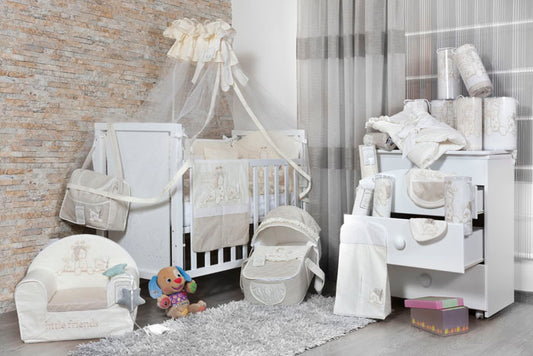 TRI DRUGARA - Posteljina za krevetac | Bež