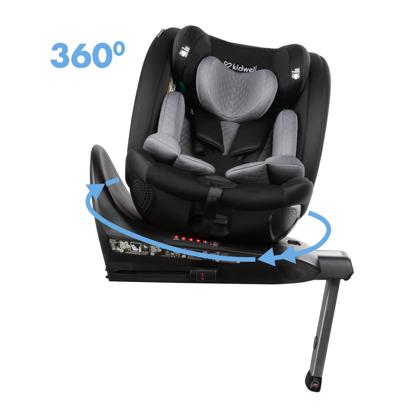 Kidwell GoCar i-Size auto sedište Crno/Sivo