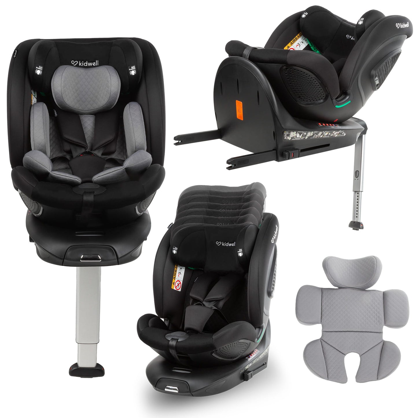 Kidwell GoCar i-Size auto sedište Crno/Sivo