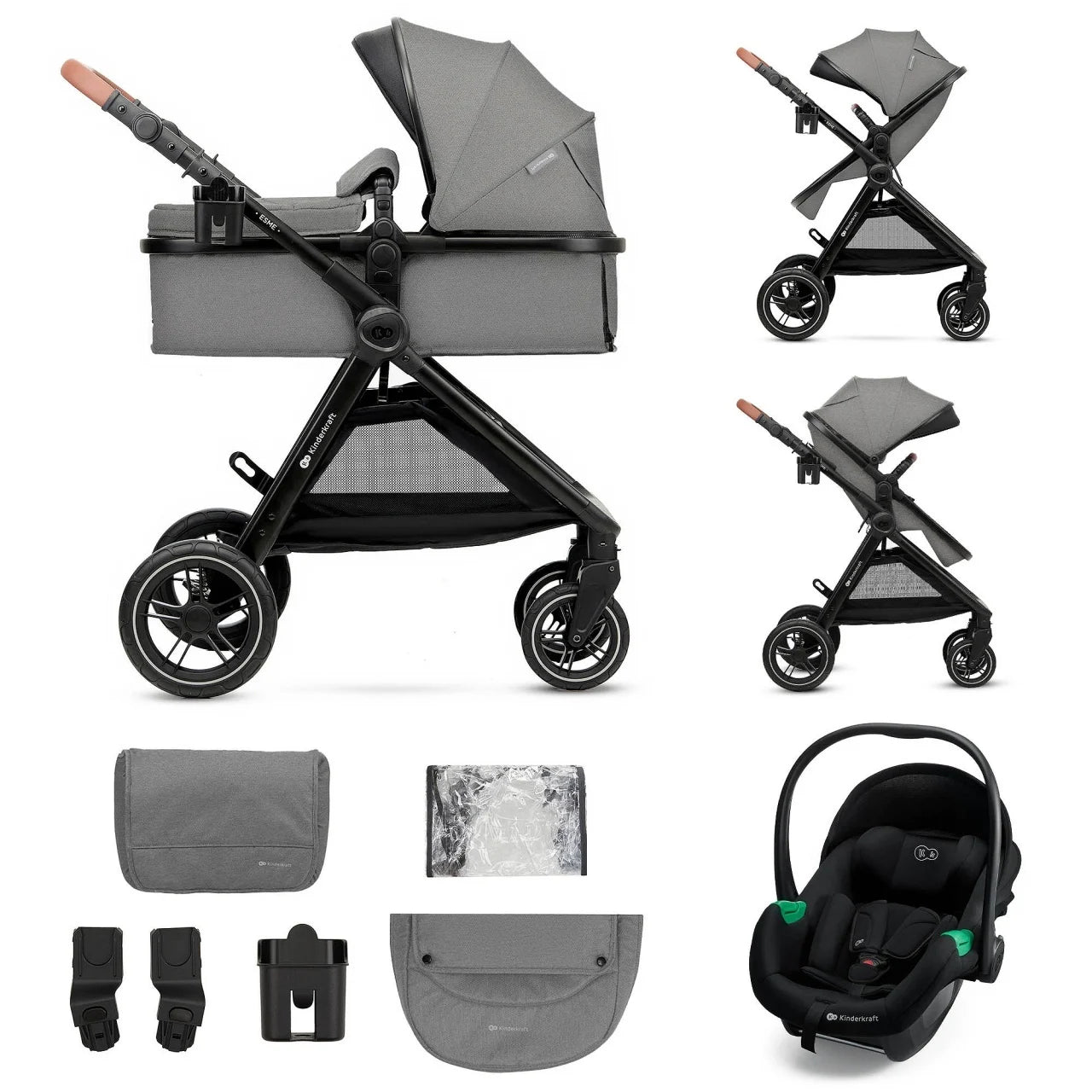 KINDERKRAFT - 3u1 | Esme Pro Gray